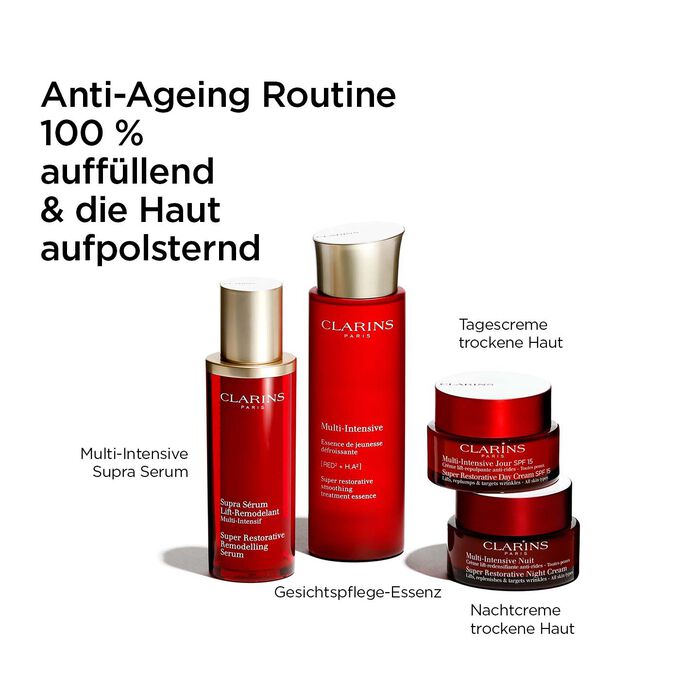 Multi-Intensive Anti-Aging Routine mit Supra Serum, Essence, Tages- und Nachtcremes