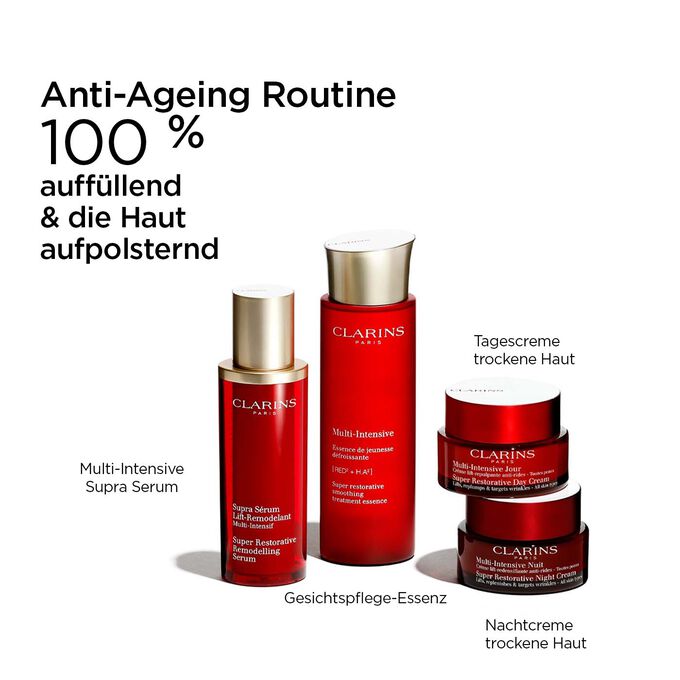 Multi-Intensive Anti-Aging Routine mit Supra Serum, Essence, Tages- und Nachtcremes