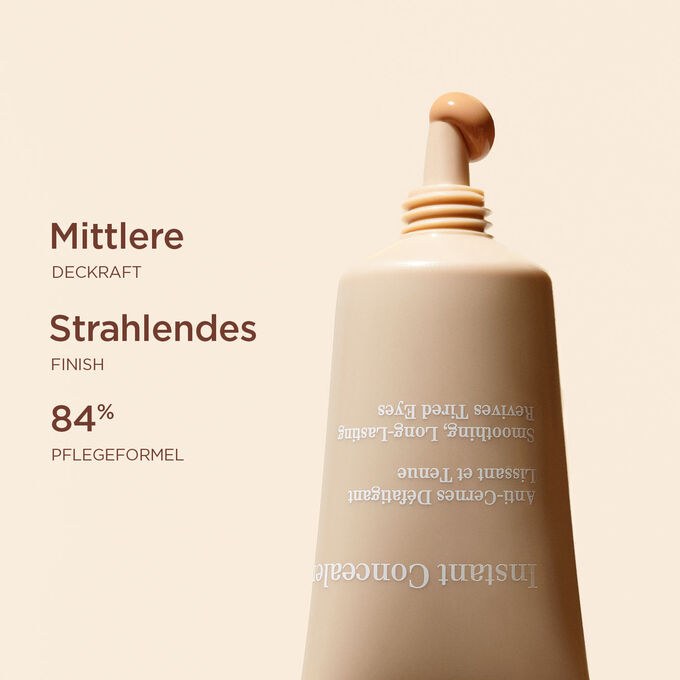 Offene Tube mit Textur. Mittlere Deckkraft mit strahlendem Finish und 84 % hautpflegender Formel.