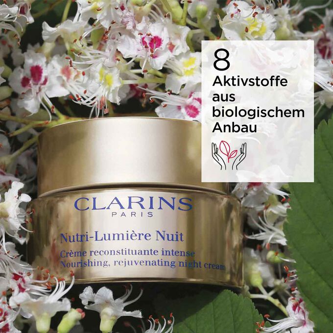 Nutri-Lumière Nachtcreme mit 8 biologisch angebauten Aktifstoffen