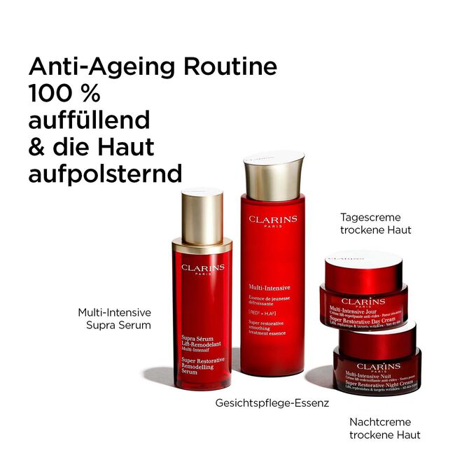 Multi-Intensive Anti-Aging Routine mit Supra Serum, Essence, Tages- und Nachtcremes