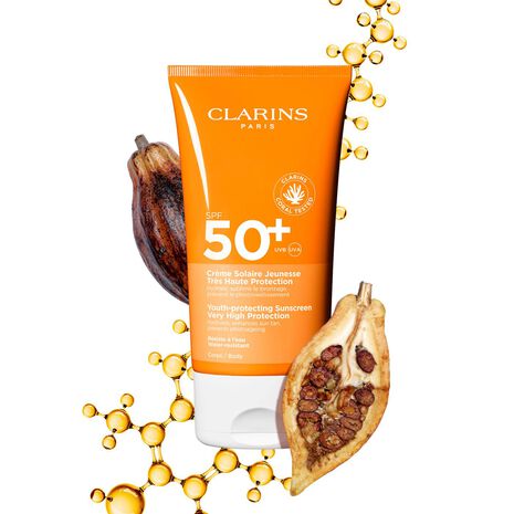 Crème Solaire Jeunesse Très Haute Protection SPF 50+ Corps - Feuchtigkeit spendende Sonnenschutz-Creme für den Körper SPF 50+