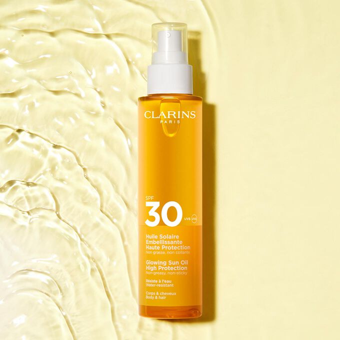 Huile Solaire Embelissante Haute Protection SPF 30 Corps &amp; cheveux - Verschönerndes Sonnenschutz-Öl für Körper &amp; Haare SPF 30