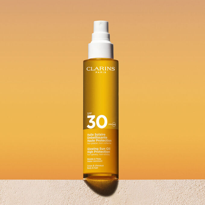 Huile Solaire Embelissante Haute Protection SPF 30 Corps &amp; cheveux - Verschönerndes Sonnenschutz-Öl für Körper &amp; Haare SPF 30