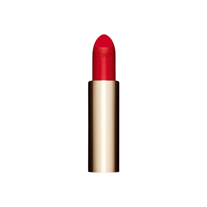Refill des roten Lippenstifts Joli Rouge in Shade 768 V von Clarins, der das nachhaltige und elegante Design veranschaulicht
