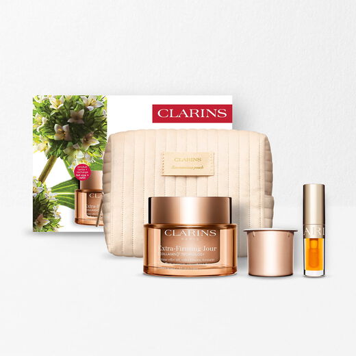 Extra-Firming-Set inkl. Refill - straffende Pflegeprodukte + Lippen-Makeup