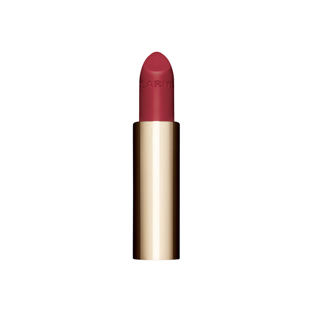 Refill des roten Lippenstifts Joli Rouge in Shade 732 V von Clarins, der das nachhaltige und elegante Design veranschaulicht