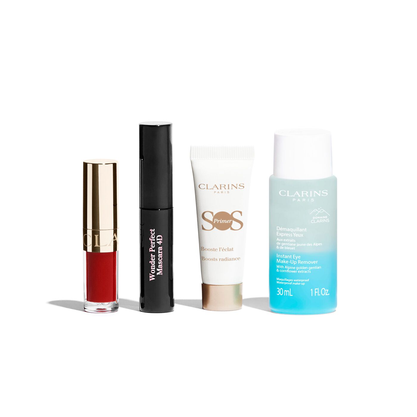 Clarins beauty pouch top