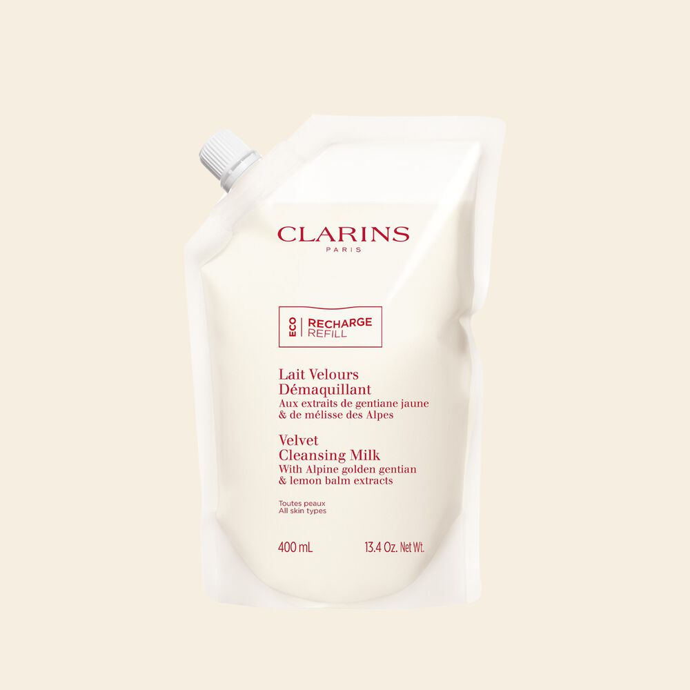 Das Eco-Refill der Clarins Reinigungsmilch bietet eine Alternative f&uuml;r eine nachhaltige und effektive Hautpflege-Routine.