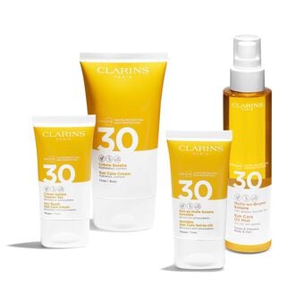 Transparentes Sonnenschutz-Öl für Körper und Haare im Spray UVA/UVB 30