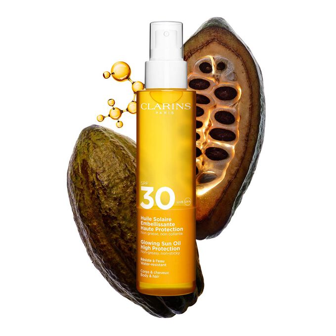 Huile Solaire Embelissante Haute Protection SPF 30 Corps &amp; cheveux - Versch&ouml;nerndes Sonnenschutz-&Ouml;l f&uuml;r K&ouml;rper &amp; Haare SPF 30