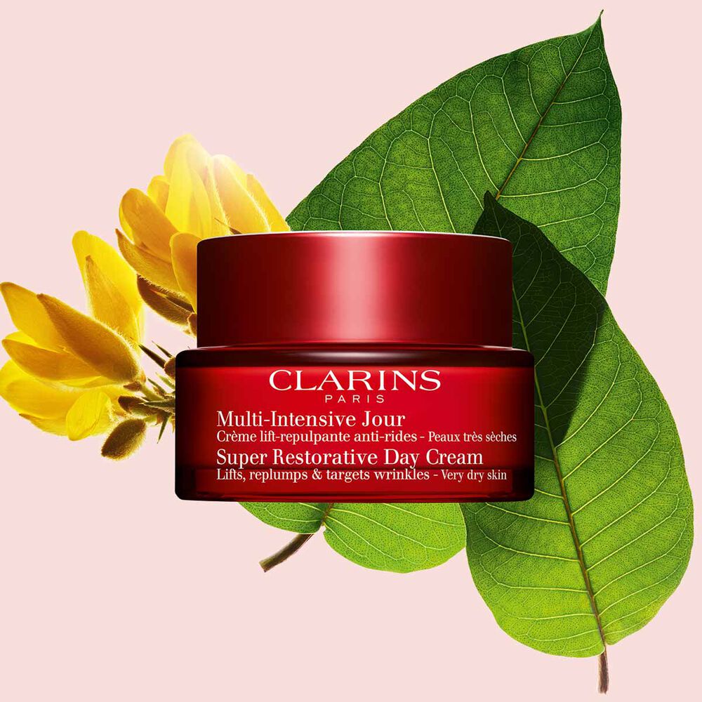 Tiegel Clarins Multi-Intensive Tagescreme f&uuml;r sehr trockene Haut vor Stechginster-Bl&uuml;te und Haronga-Bl&auml;ttern