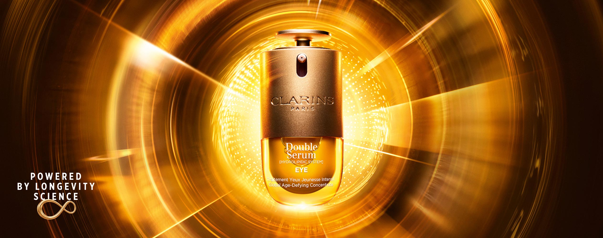 Double Serum Eye Packshot on campaign's background