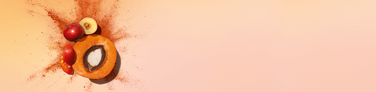 Gruppenbild mit biologischer Goji-Beeren-Extrakt, Acerola-Samen-Extrakt, biologisches Aprikosenöl und Paprika-Extrakt